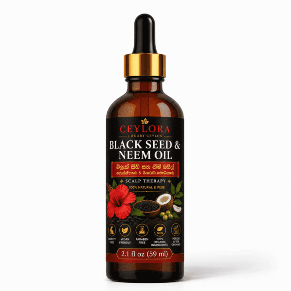 Black Seed and Neem herbal scalp therapy oil for dandruff and scalp irritation